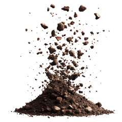 Dust and Soil Eruption on Transparent Background with Isolated Effect