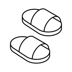 Grab this isometric icon of cozy indoor bathroom slippers