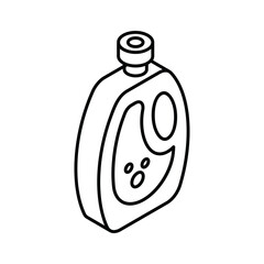 Get a glimpse of this isometric icon of detergent bottle