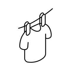 Trendy isometric icon of drying shirt, easy to edit