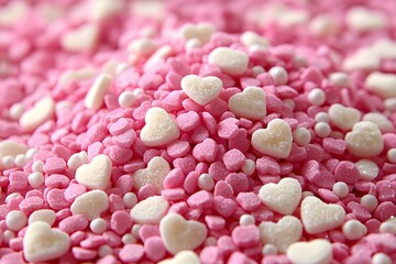 Romantic Heart-Shaped Sprinkles for Valentine's Day and Celebration Decor