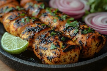 Grilled Chicken Skewers with Lime and Onion - Perfect for Summer BBQ and Recipe Inspiration