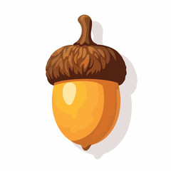 Stylized acorn illustration against white background, nature concept