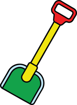 recommend clip art: vector outline snow shovel logo icon with white ba.eps