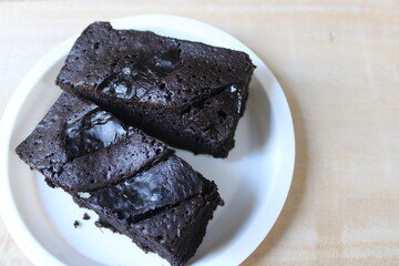 fresh homemade chocolate brownies