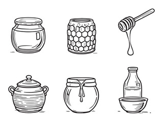 Honey line art vector