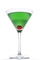 Japanese slipper cocktail isolated on white background