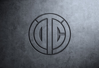 Logo Mockup on Concrete Surface
