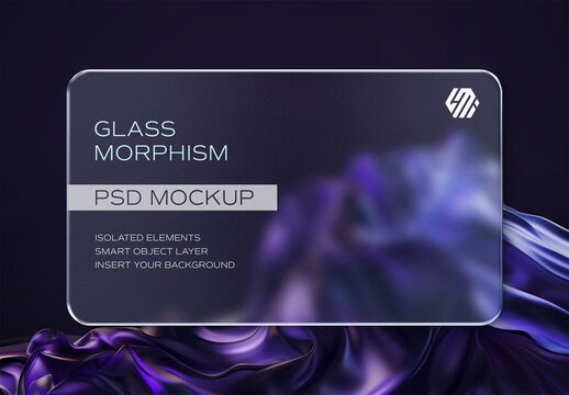 Transparent Glass Morphism Mockup