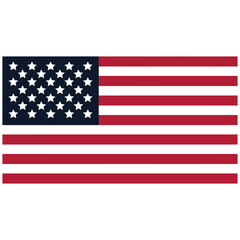 american flag on a white background