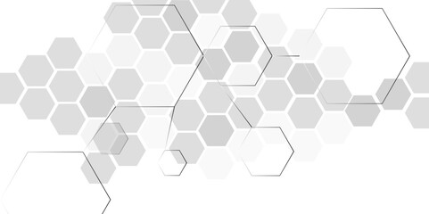 Geometric abstract background with simple hexagonal elements. Medical, technology or science design. Hexagonal abstract background with light. Hexagonal vector abstract technology background. 