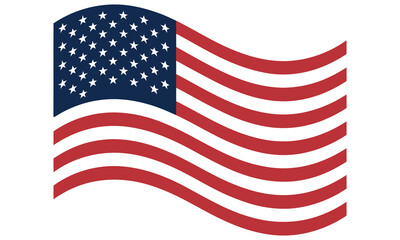 american flag with reflection