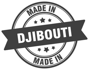 Obraz premium Made in Djibouti round sign. Made in Djibouti stamp.