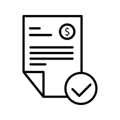 File invoice icon set. bill account receipt vector symbol. business financial tax sign. order invoice symbol.