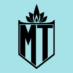 MT Logo with Elegant Crown Symbol and Shield