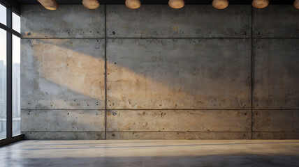 Old textured grunge wall with aged stone and brick, featuring a dark vintage window for product display.