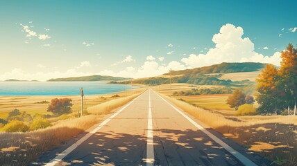 イラスト調の夜空に輝く星の背景