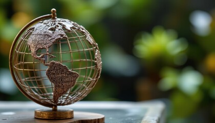 20250522151443list 201 create an intricate metallic globe showcasing continents with artistic wire details, symbolizing global unity and creativity