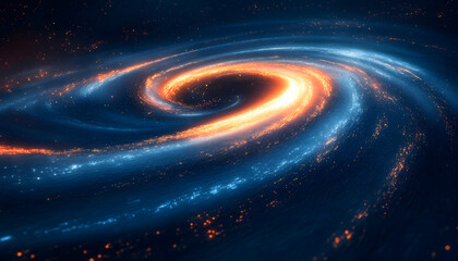 A stunning illustration of data flow showing abstract technology and digital information moving fast