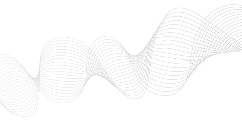 Abstract white and gray wave line futuristic technology flowing particles. modern curved wave smooth stripe seamless pattern. digital frequency track equalizer. stylized wave line art background.