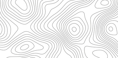 Topographic map background with geographic grid for hiking and mountain sport. modern design with white background and black wave lines. topographic contour lines vector map seamless pattern vector.