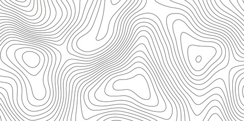 Topographic map background with geographic grid for hiking and mountain sport. modern design with white background and black wave lines. topographic contour lines vector map seamless pattern vector.