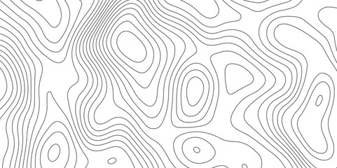 Topographic map background with geographic grid for hiking and mountain sport. modern design with white background and black wave lines. topographic contour lines vector map seamless pattern vector.