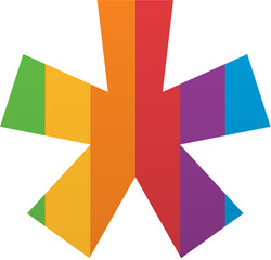 Pride Month Asterisk (*) Rainbow LGBTQ Icon