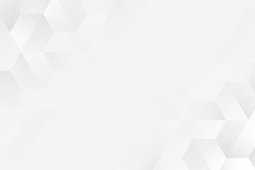 Abstract modern hexagon background. White and grey honey geometric texture. Vector art illustration