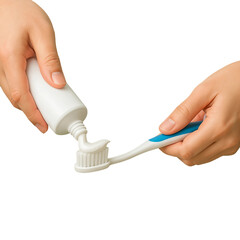Applying Toothpaste on Toothbrush