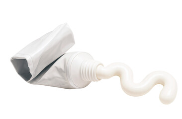 Squeezed Toothpaste with Curved Stream