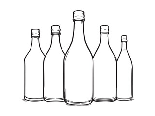 Soy sauce vector line art illustration