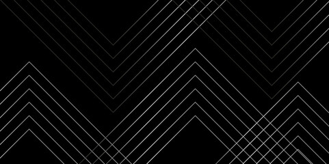 Naklejka premium Abstract grey lines on black background with luxury shapes square background. Modern pattern elegant gray line template background. Vector black abstract background lines striped metallic concept.