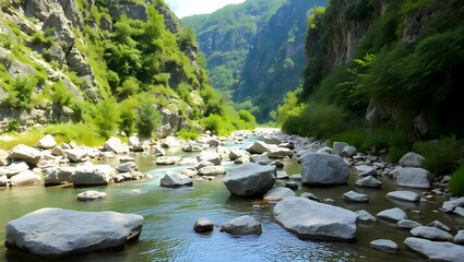 river in the mountains