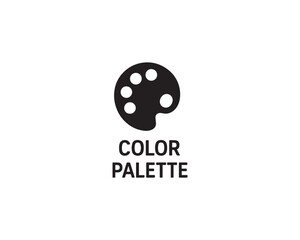 Color Palette icon vector art illustration.