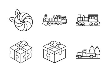Christmas elements icon Set 6 boundle