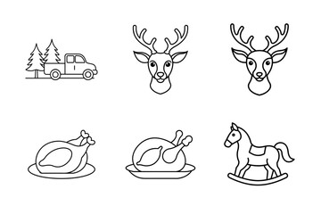 Christmas elements icon Set 6 boundle