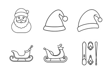 Christmas elements icon Set 6 boundle