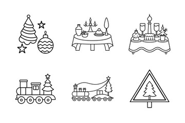Christmas elements icon Set 6 boundle