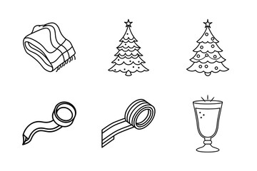 Christmas elements icon Set 6 boundle