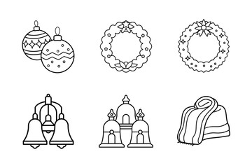 Christmas elements icon Set 6 boundle