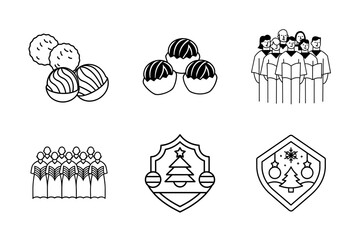 Christmas elements icon Set 6 boundle