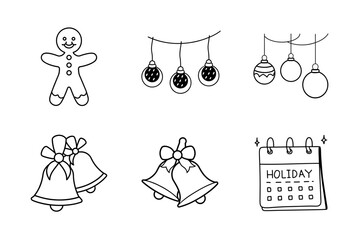 Christmas elements icon Set 6 boundle