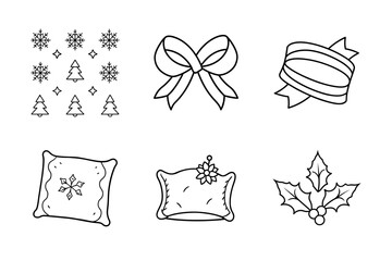 Christmas elements icon Set 6 boundle