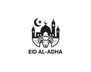 Eid Al Adha icon vector art illustration