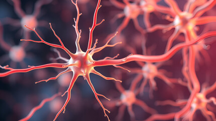 3d rendering of Sensory neurons or afferent neurons, are nerve cells that receive stimuli from sensory organs and send messages to the nervous system for processing.
