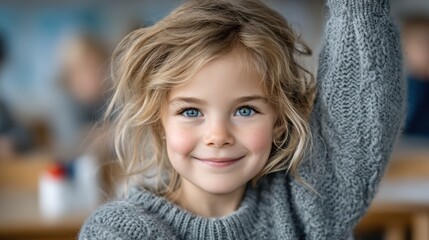 Engaged learner a bright moment of enthusiasm in the classroom