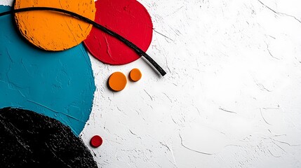 Abstract Colorful Circles on White Background