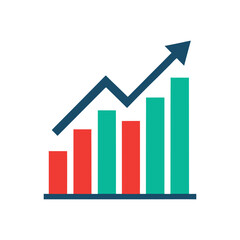 rising financial chart vector