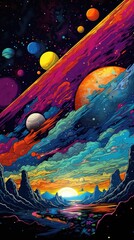 Obraz premium Space astronomy universe outdoors.